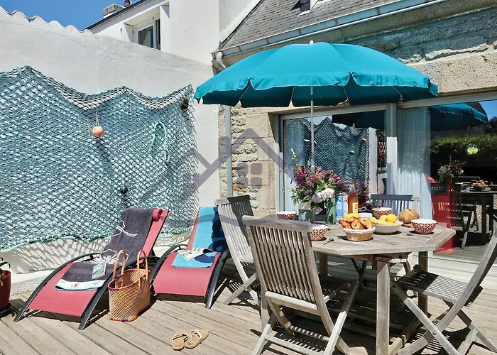 Localise - M3A La Maison Du Pecheur Au Guilvinec - Chambres Vue Mer - A 20M De La Mer Situee A La Pointe De Men Meur - Tout A Pied, Plage, Port, Centre, Commerces, Marche - Wifi Inclus - Linge De Lit Inclus - Jardin Clos - En Option , Menage Et Servi